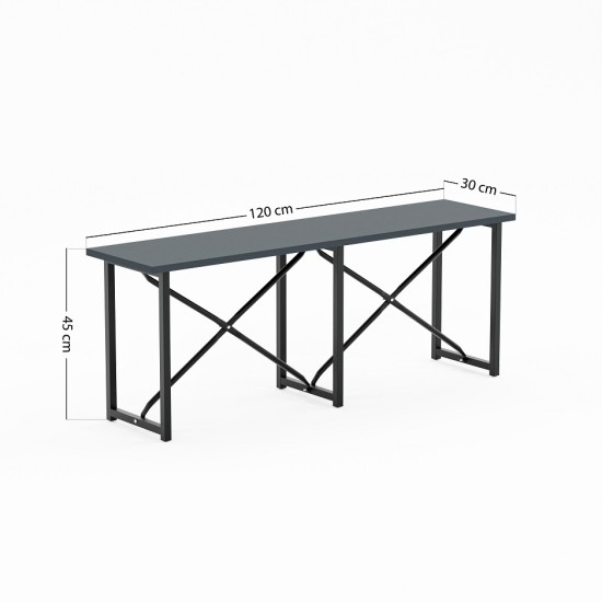 Mutfak Masası Bench Bank 120x60 Masa Set 2 Adet Sandalye Yemek Masası Füme 1548